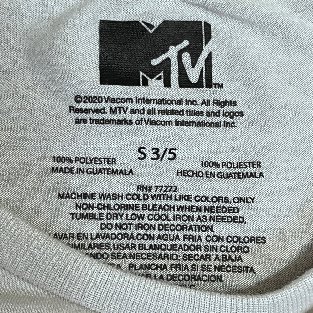 MTV Music Television T-Shirt‎ Womens Small Gray Short Sleeve Pullover Y2K New - Picture 5 of 8